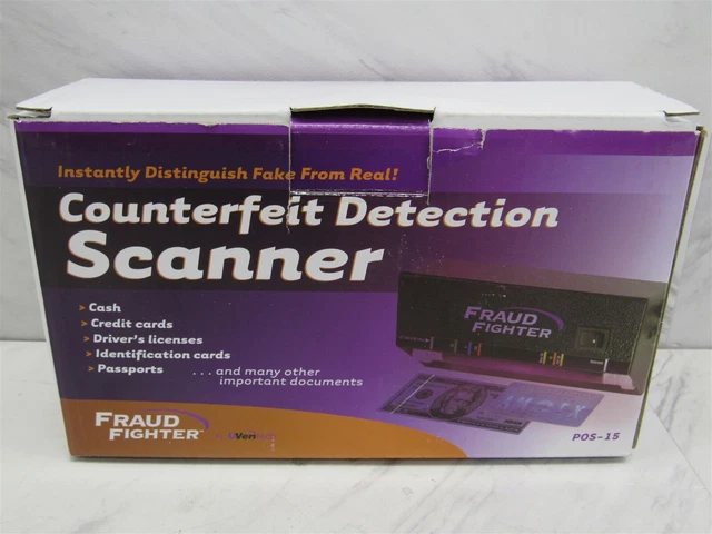 NEW Fraud Fighter POS15/F6 UV Black Light Counterfeit Money Detection Scanner