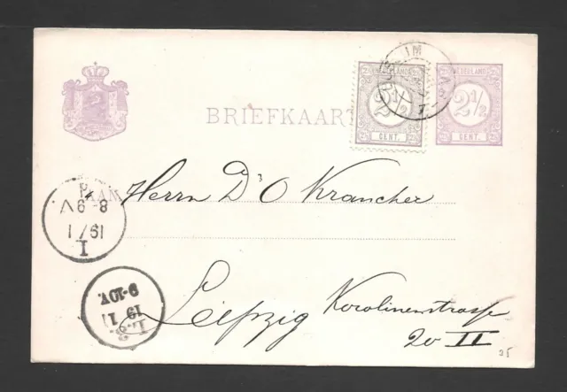 Netherlands, 1890, postcard. ref A86