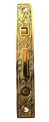 Victorian Pocket Door Lock Latch Set in Cast Brass Hummingbird 2