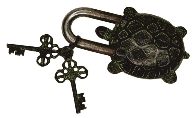 TURTLE DOOR LOCK Shape Vintage Antique Style Handcrafted Brass Tortoise ...