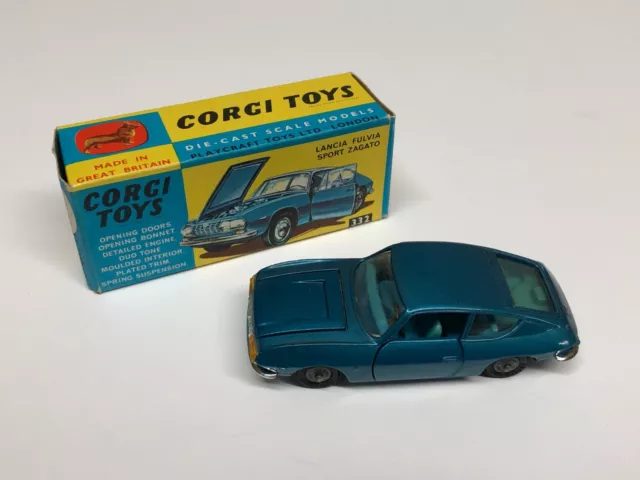 Corgi Toys 332 LANCIA FULVIA SPORT ZAGATO in Original Box ~ MINTY!!