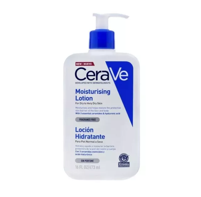 CeraVe Moisturizing Lotion 473ml. 3 Essential Ceramides & Hyaluronic Acid.