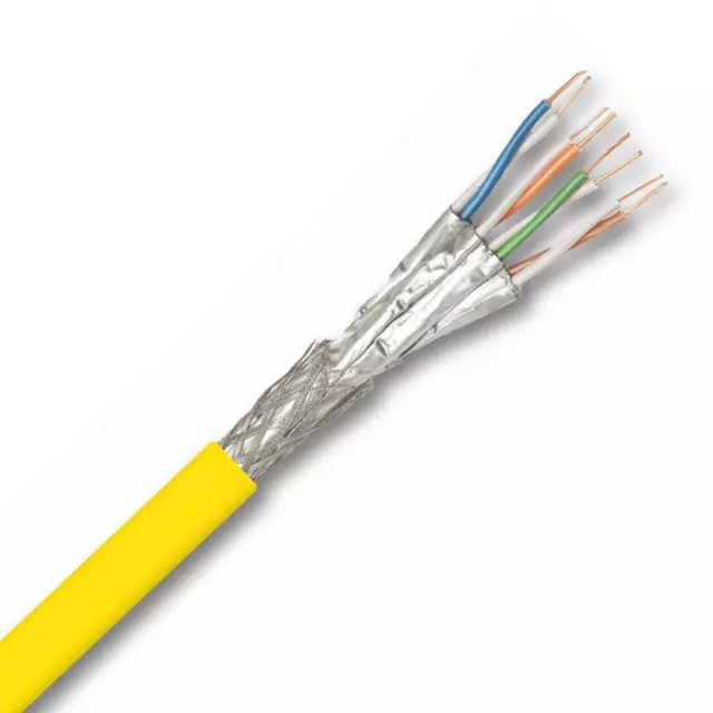 CAT 7a  Kabel, GIGABIT Netzwerkkabel,  Verlegekabel, VOLLKUPFER, 100m 2
