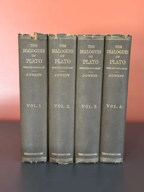 Benjamin Jowett 1897 The Dialogues Of Plato 4 Volumes Hardcover