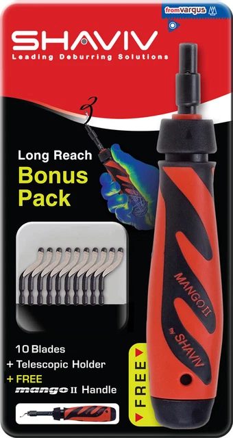 Shaviv 29256 Set B W/Mango Ii Handle Cobalt for Long Reach Work W/Bld Hldr 10pc