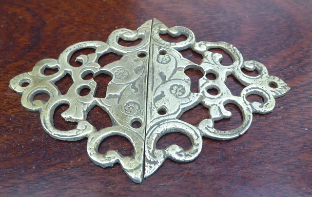2   Ornate Small Cabinet Door Plates  Height 2 And A Half Inch 1920,S