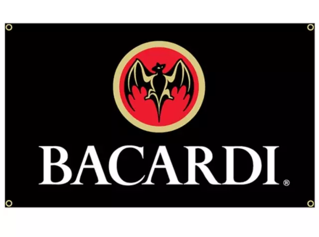 Bacardi Rum USA große 150 cm Fahne Flagge Racing Banner schwarz