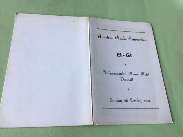 Vintage QSL Radio communication card Radio Convention Dundalk Ireland Ref 53045