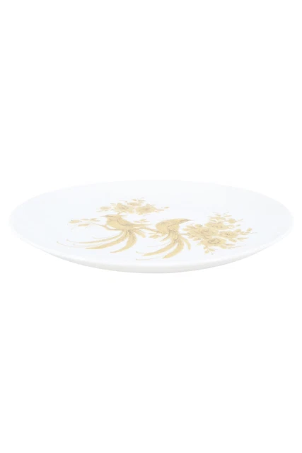 Plato de pared KAISER Ø 24 cm melodía porcelana pájaros dorados blanco