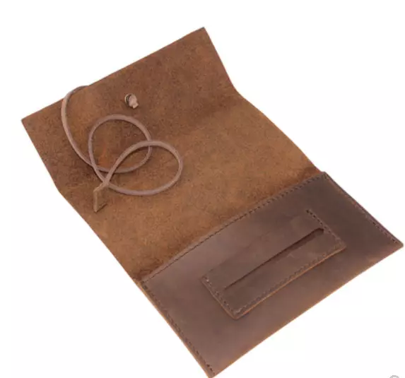 Smoking pipe bag Cigar rod lighter pouch pocket tobacco cow Leather brown Q236