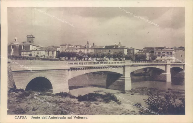 ad315 cartolina capua ponte dell'austostrada sul volturno provincia di caserta