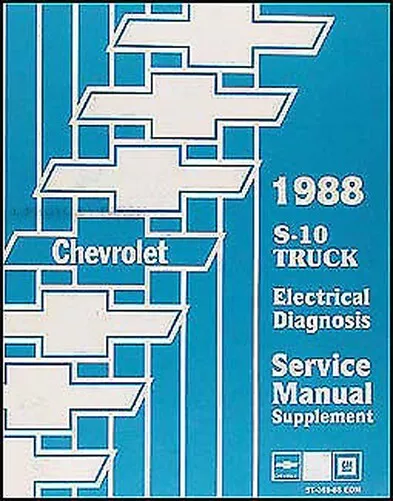 1988 Chevy S 10 Pickup E Blazer Elettrico Diagnosi Manuale S10 Cablaggio Schema