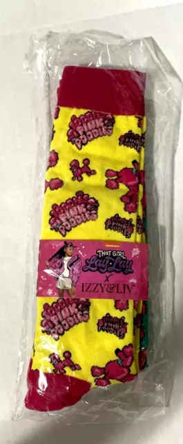 Nickelodeon That Girl Lay Lay 2 -Pack Socks Poodles Youth Size 19" length.