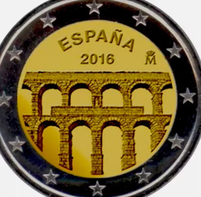 Spain 🇪🇸 2 Euro Coin 2016 Commemorative Segovia Acqueduct New UNC from Roll