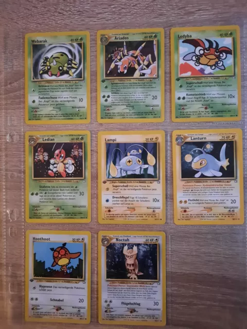 11 Pokemon Karten Sammlung 2001 TCG - Neo Genesis 1st Edition NEU