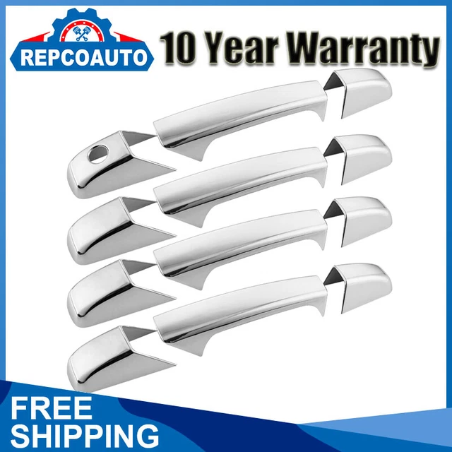 Triple Chrome Door Handle Covers For 2007-2014 GMC Yukon XL Cadillac Escalade