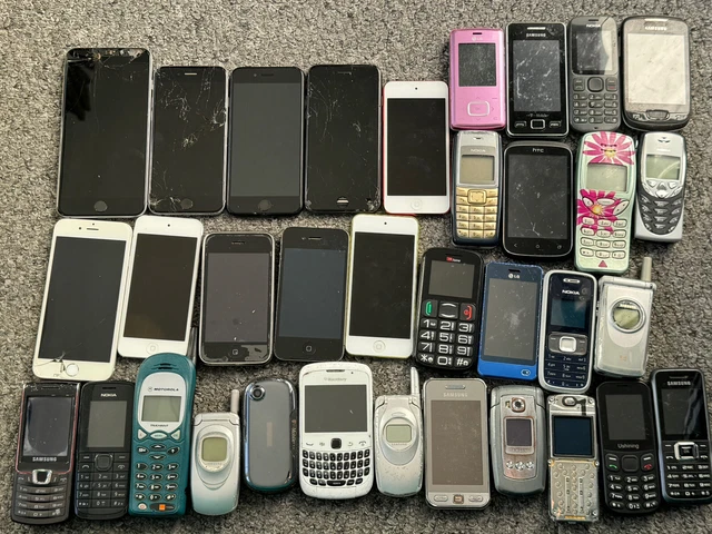Untested Job Lot / Batch of  mobile phones 34  Phones Total Spares Repairs Only