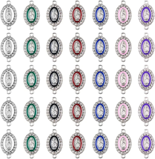 Mlurcu Virgin Mary Charms 35 PCS Virgencita Charms Virgen De Guadalupe Charms En