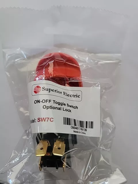 Superior electric  On-Off Toggle Switch (Optional Lock) 24/12A - 125/250V - SW7C