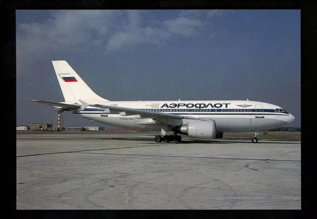 Aviation Airplane Airline postcard Aeroflot Airbus A310-308 F-OGQQ 592 JJ 381