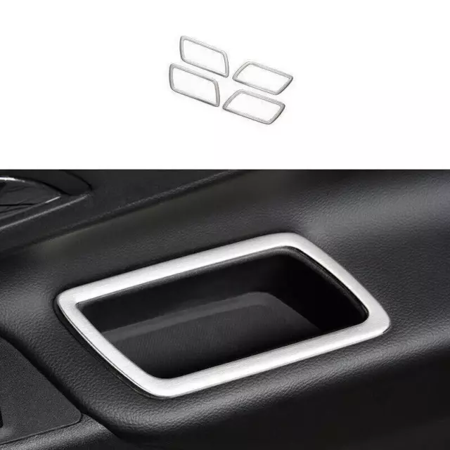 For Chevrolet Equinox 2018-2023 Silver Steel Inner Door Storage Box Frame Trim s
