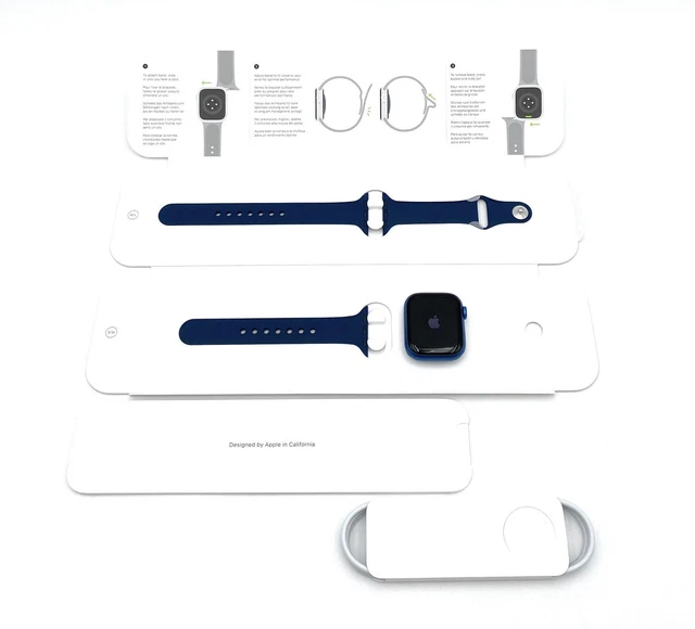 Apple Watch Series 7 GPS 41 mm Aluminiumgehäuse Blau Sportarmband Abyssblau