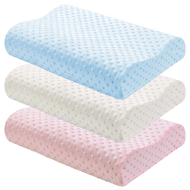 Sleeping Orthopedic Memory Foam Pillow Contour Neck Support with Velvet Cover