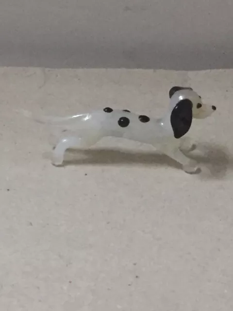 Murano Glass,Lauscha,Bimini Glass:Foxhound Dog,Dalmatian Dog Figure,Ornament