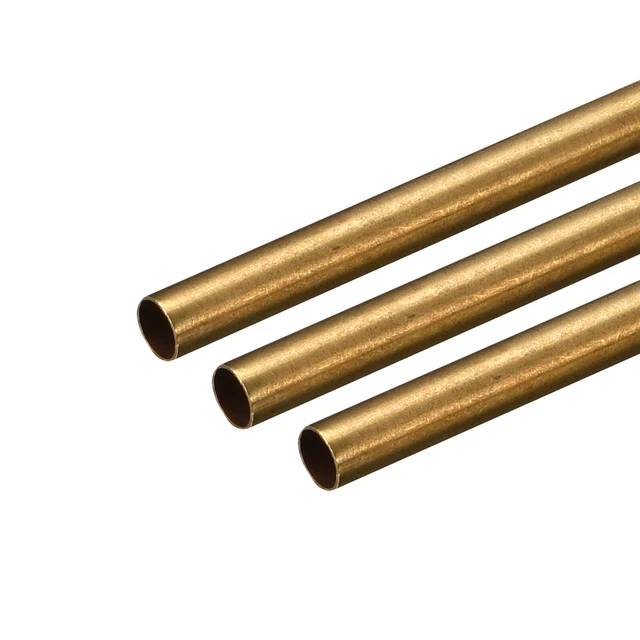 Tubo rotondo ottone 4 mm OD 0,2 mm spessore parete 250 mm lunghezza tubo 3 pz