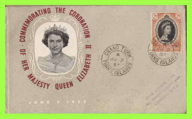 Turks & Caicos 1953 QEII Coronation John Lister First Day Cover