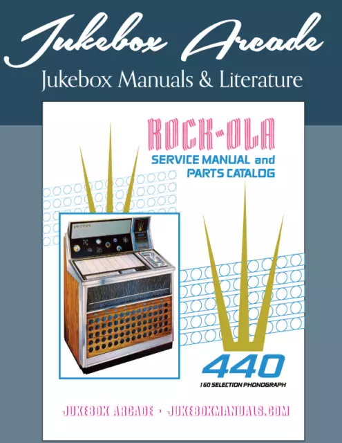 NEW! Rock-Ola 440, 160 Selection Jukebox Service Manual & Parts List in COLOR