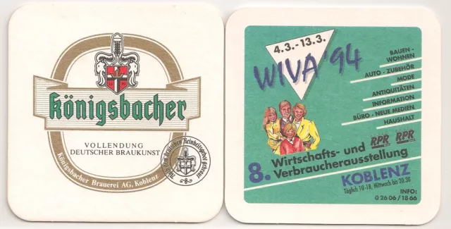 Königsbacher, Koblenz - alter Bierdeckel "WIVA '94" Koblenz 1994