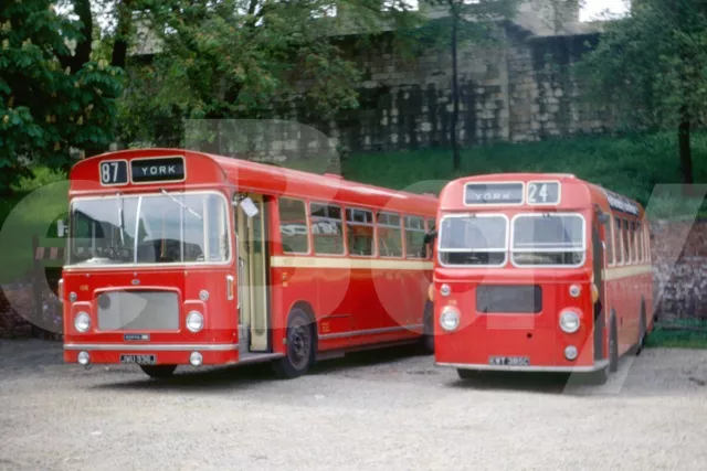 Bus Photo - West Yorkshire Road Car JWU336J & EWT385C Bristol ECW two shot York