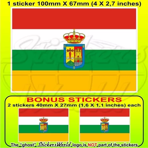 LA RIOJA Bandiera SPAGNA Comunidad Aut�noma Adesivo 100mm Sticker  x1+2 BONUS