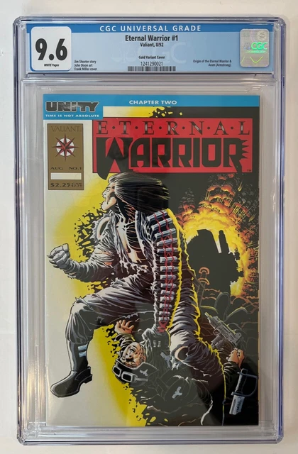 Eternal Warrior #1 CGC 9.6 FLAT GOLD VARIANT Valiant Comics - Rare! - FREE SHIP