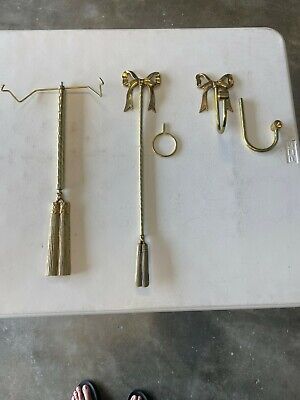 Set of 5 Misc. chic lacquered Solid Brass Bow Parts Only to Plate Rack and more
