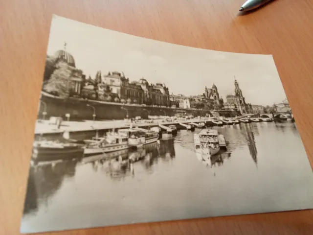Alte Postkarten Dresden Terrassenufer  beschrieben und 25 er Marke