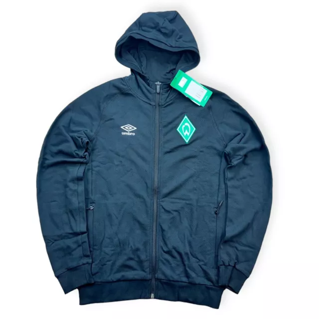 Chaqueta con capucha para niños Werder Bremen talla YS YM YL YXL 134-158 nueva Umbro negra