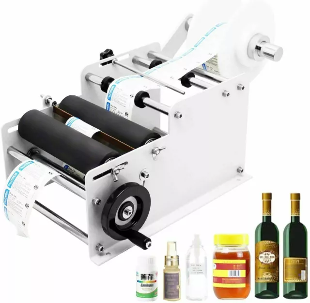 Manual Round Labeling Machine Handle Bottle Labeler Label for Glass Metal Bottle