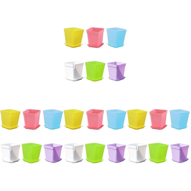 48 Pcs Plant Pots Square Garden Planters Bathtub Indoor Planters Orchid