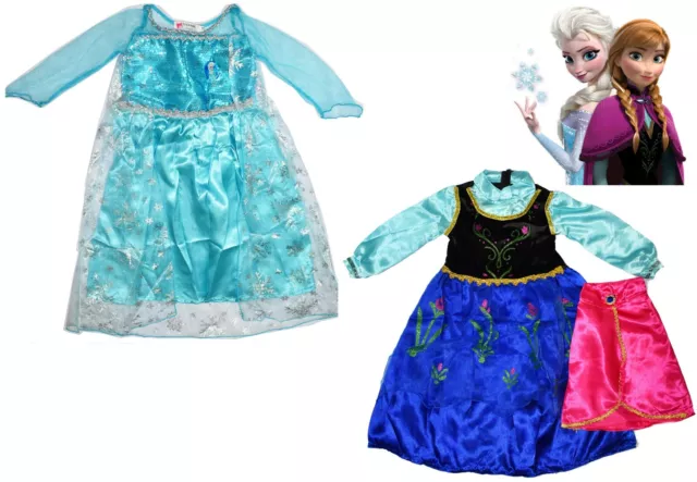 Costume Frozen Kids Girls Disney Fever Anna Elsa Party Dress Children