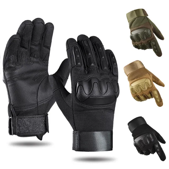 Tactical Gloves Knuckle Protection SWAT Military Hunting Airsoft Paintball Gear