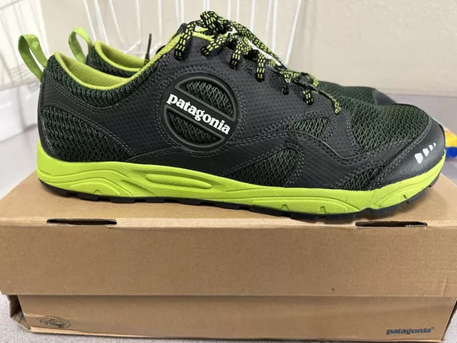 PATAGONIA EVERMORE MEN'S Hiking Trail Running Shoes Black Green Size 13 ...