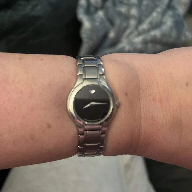 Movado Ladies Watch 84 E4 1841 With Original Box & Pamphlet Sapphire Crystal