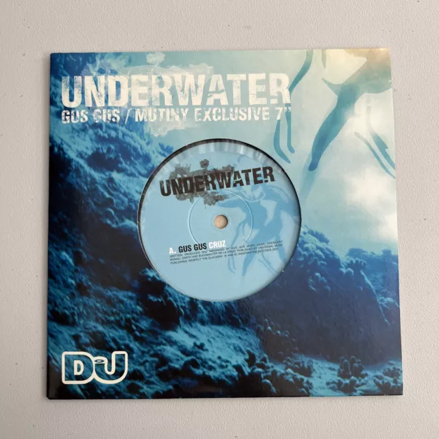 Underwater Gus Gus b/w Mutiny RARE PROMO DJ magazine 7" 45rpm 2003 UK PS NM/NM