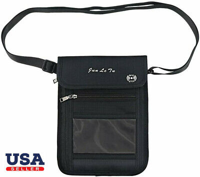 RFID Blocking Passport Holder Travel Wallet Bag Security Neck Pouch Anti-theft