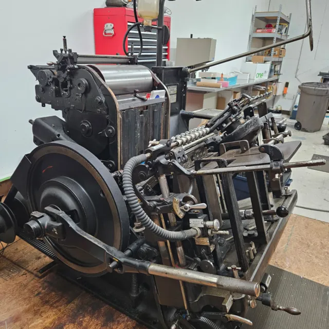 Heidelberg Windmill 10 x 15 Printing Press including original type case.