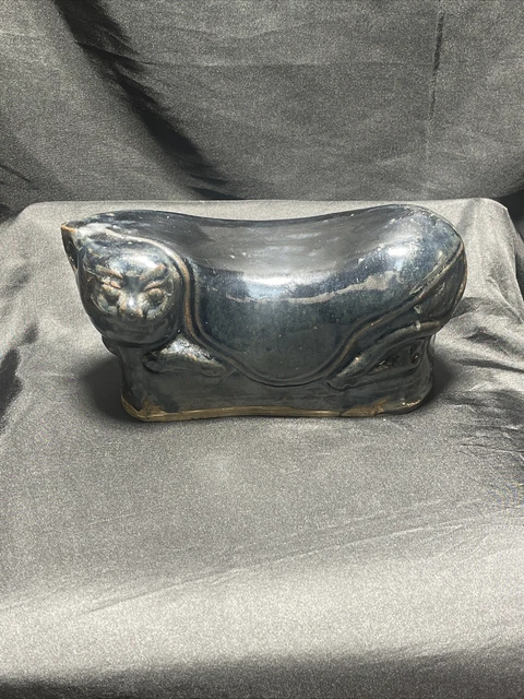 Chinese Antique Porcelain Cat Pillow Head Rest