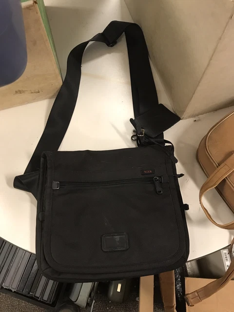 Tumi Black Ballistic Nylon Shoulder Or Crossbody Bag Many Compartments Mint
