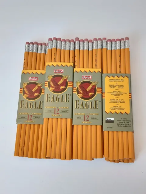 Vintage 1993 Berol Eagle HB No 2 NEW Made in USA Lot 84 Pencils